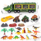 PELOSTA Dinosaur Toys for 3 4 5 6 7 Year Old Kid Boy Girl, Dinosaur Carrier Truck with Lights, Music & Roaring Sound, 3 Pull Back Cars, 12 Dinosaur Figures, Educational Toy Gift for Kids 3-8 Years Old