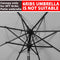 ABCCANOPY 9ft Outdoor Umbrella top Patio Umbrella Market Umbrella Replacement Canopy with 8 Ribs(Gray-05A)