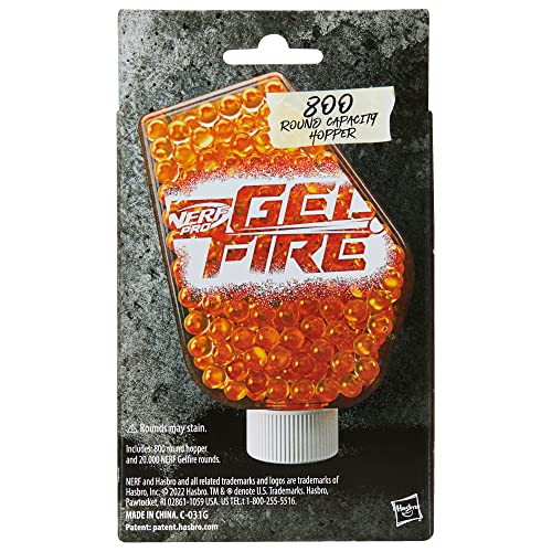 NERF Pro Gelfire Refill, 20,000 Dehydrated Gelfire Rounds, 1x 800 Round Hopper, Use Pro Gelfire Blasters, Ages 14 & Up