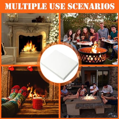 Pangda 6 Pcs Tabletop Fire Pit Ceramic Wool Wick Bioethanol Fuel Table Top Bowl to Extend Burning Time Firepit Sponge Ceramic Fiber Insulation Cotton Core for Bioethanol Rubbing Alcohol (8x6 in)