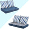 HonTop Outdoor Loveseat Cushions 46 x 26 Replacement Bench Deep Seat Cushions with Double Side Reversible Cover for Patio Furniture Wicker Chair Sunbrella, Navy Blue