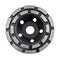 NUZAMAS 5" Double-Row Diamond-Cup Grinding-Wheel 125mm Discs for for Concrete and Paint, Epoxy, Mastic, Coating Removal