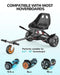 Gyroshoes K2 Hoverboard Seat Attachment with Rear Shock Absorption, Compatible with 6.5" 8" 10" Hoverboard, Hoverboard Go Kart for Kids and Adults with Adjustable Frame Length and All Terrain Wheel