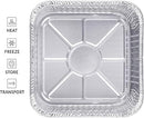 Packware Square Disposable Aluminum Foil Tray - Premium Quality Aluminum Foil with Leakage-Proof, Durable, Recycled Material - Catering, Baking, Roasting, Grill & Much More - 20x20x5cm (20 Pack)