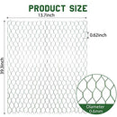 2 Sheets Chicken Wire Net for Craft Work, Galvanized Hexagonal Wire Mesh (13.7 x 40 Inches, Green)