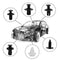 100Pcs Car Body Trim Clips HE26 Car Retainer Clips & Plastic Fasteners Kit - 6 Kinds Nylon Bumper Auto Push Pins Rivets Set Universal Auto Clips Fasteners Tools for G-M