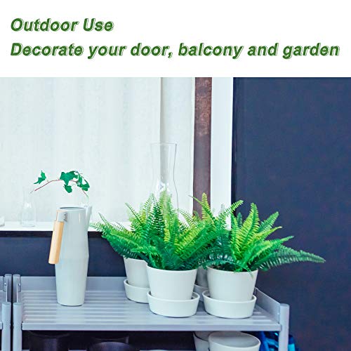 Artificial Boston Fern Plants Bushes 20Packs Faux Plants Shrubs Greenery UV Resistant for House Office Garden Indoor Outdoor Décor