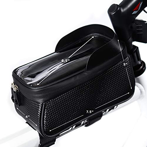 EBIKELING Waterproof Bike Phone Mount - Front Frame Bike Phone Holder - Phone Holder For Bike - Handlebar Bag for 6.5’’ Iphone 13 14 Pro Max