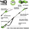 Greenworks 8 Inch 40V Cordless Pole Saw with Hedge Trimmer Attachment 2.0 AH Battery Included PSPH40B210