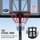 Genki 1.5-3.05m Portable Basketball Hoop Stand System Backboard Net Ring Set Height Adjustable,Built in Wheels