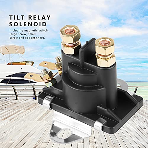 12V Starter Tilt Trim Pump Relay, Solenoid Relay Switch Starter Relay Solenoid Lawn Mower Starter Solenoid Compatible for Marine Outboard Boat Motor Engine