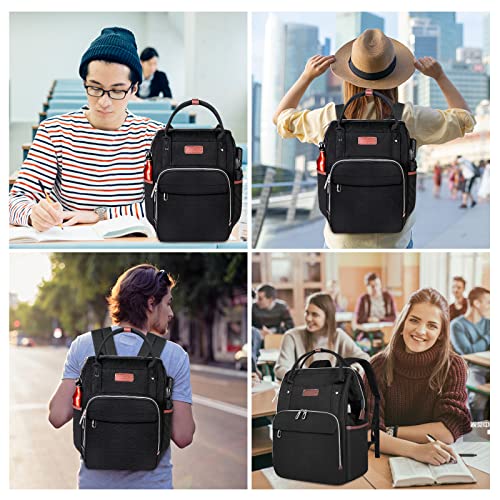 VANKEAN Laptop Backpacks for School, 15.6 Inch Stylish Computer School Backpack, Doctor Bag Water Repellent College Casual Daypack with USB Port Travel Business Work Bag for Men/ Women