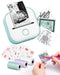 Memoking Sticker Makers - T02 Mini Portable Small Printer with 3 Rolls Paper, Sticker Printer Machine, Study Note Printer for Pictures, Photos, Journals, DIY, Compatible with Phone & Tablet, Green