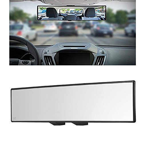 Yoolight Car Rearview Mirrors 3R Car Universal 12''Interior Clip On Panoramic Rear View Mirror Wide Angle Rear View Mirror (12 L x 2.8 H)