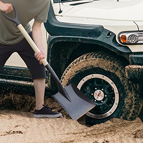 Square Shovel, Shovels for Digging with D-Handle, Overall 41-Inch Long Garden Shovel, Transfer Shovel, Snow Shovel for Car, Garden Tools