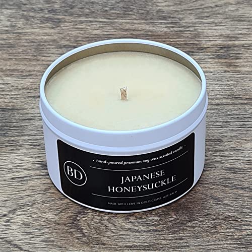 Japanese Honeysuckle - 100% Soy Wax Scented Tin Candle