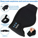 Sleep Headphones, BestMal Bluetooth 5.2 Sleep Mask and Earplugs 3D Sleeping Headphones Wireless Music Sleep Eye Mask with Speakers, Microphone and Adjustable Strap for Travel, Office, Yoga, Gift