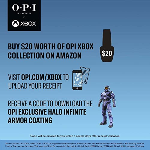 OPI Infinite Shine 2 Longwear Lacquer, You Had Me at Halo, Blue Long-Lasting Nail Polish, Xbox Collection, 0.5 fl. oz.