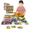 Transformers Floor Puzzle for Kids Ages 4-8 - Bundle with 48 Pc Transformers Floor Puzzle Plus Temporary Tattoos, Stickers | Transformers Cyberverse Toys