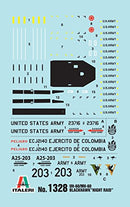 Italeri 1:72 Scale UH-60/MH-60 Black Hawk Night Raid Australian Decals Plastic Model Kit