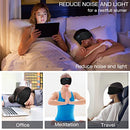 Sleep Headphones Sleep Mask with Bluetooth Headphones, LC-dolida Eye Mask for Sleeping Eye Pillow Sleeping Headphones for Side Sleepers Thin Speaker Cool Gadgets Gifts for Men (Black)