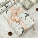 WRAPAHOLIC Christmas Wrapping Paper Roll - Rose Gold and Grey Holiday Design with Metallic Foil Shine - 4 Rolls - 30 Inch X 120 Inch Per Roll