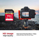 Gigastone 512GB SD Card, Camera Plus, V30 SDXC Memory Card High Speed UHD Video Compatible with Canon Nikon Sony Pentax Kodak Olympus Panasonic Digital Camera, with 1 Mini case