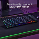 HyperX Alloy Origins 65 - Mechanical Gaming Keyboard – Compact 65 percent Form Factor - Linear Red Switch - Double Shot PBT Keycaps - RGB LED Backlit, Black, 4P5D6AA