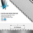 HAUTMEC 14 in. X-Sharp Hand Saw, 12 TPI Woodworking Handsaw, Soft-Grip Sharp SharpTooth for Cutting and Sawing Trees, Plastic Pipes, Drywall HT0295