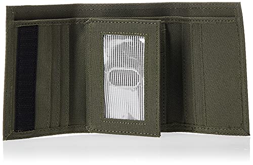 Timberland Men's Nylon Trifold Wallet, Olive, One Size