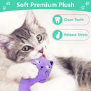 Catnip Toys, [8 PCS] Soft Plush Cat Nip Chew Toy for Indoor Cats, Interactive Kitten Pillow Kitty Teething Toy