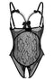 Lingerie for Women One-Piece Teddy Lingerie Sexy Bodysuit Lace Nightie, Black, Large