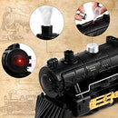 TOYANDONA Electric Train Set for Kids, Battery-Powered Train Toy Set with Smokes, Lights & Sound Include 4 Cars and 18 Tracks, Classic Toy Train Set Gifts for 3 4 5 6 Years Old Boys Girls