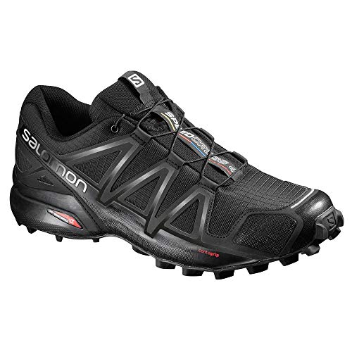 Salomon Men's Speedcross 4 Trail Running Shoes, Black/Black/Black, UK 10/US 10.5