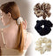 Big Real Silk Scrunchies,3Pcs Silk Satin Hair Ties Ropes Soft Elastic Hair Band Ponytail Holder Large Jumbo Hair Scrunchy,Silk Scrunchies Pure Silk Scrunchies,No Crease Silk Scrunchie Silk Hair Tie