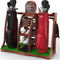 Apex Sports Golf Bag Organizer - Handcrafted Wood Design, Golf Bag Stand, Ball Display, Golf Storage Shelves, Golf Garage Rack (Cherry)
