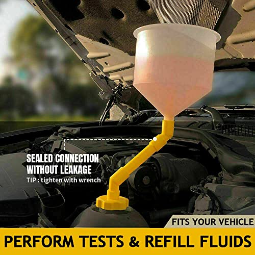 Spill Proof Radiator Coolant Filling Funnel Kit 15-pcs Cooling System Fill Kit