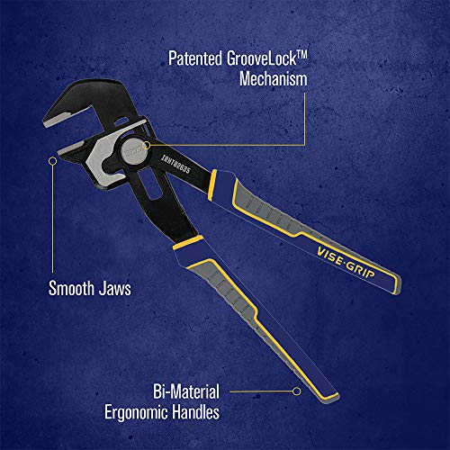 IRWIN VISE-GRIP Adjustable Pliers, Plumbing, Tongue & Groove, 8-Inch (IRHT82635)