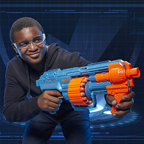 Nerf Elite 2.0 - Shockwave RD-15 Blaster - Pump Action - 30 Nerf Darts - 15-Dart Rotating Drum - Built-In Customizing Capabilities - Toys For Kids - E9527 - Ages 8+
