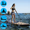 SereneLife Inflatable Stand Up Paddle Board (6 Inches Thick) with Premium SUP Accessories & Carry Bag | Wide Stance, Bottom Fin for Paddling, Surf Control, Non-Slip Deck | Youth & Adult Standing Boat