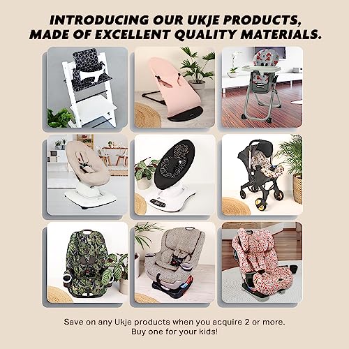 Ukje Protective Cover Compatible with Stokke Newborn with Belt Pads | Highchair Accessories | Fabric Cover for Babies and Toddlers High Chairs | Handmade in Europe