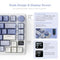 RK ROYAL KLUDGE M75 Gaming Keyboard Wireless 75% TKL Mechanical Keyboard RGB 2.4GHz Wireless/Bluetooth/USB-C QWERTZ with OLED Smart Display and Button Hot Swappable Brown Switch, Lavender Purple