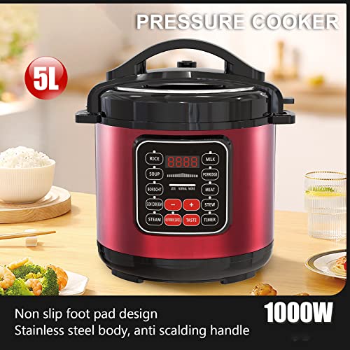 SOKANY Electric Pressure Cooker 5L, 8 Multi Function Programmable Pressure Cooker for Slow and Pressure Cooking, Browning, Saute, or Steaming, Stainless Steel