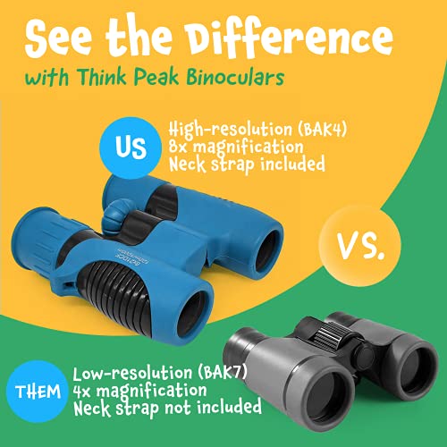 Binoculars for Kids High Resolution 8x21 - Blue Compact High Power Kids Binoculars for Bird Watching, Hiking, Hunting, Outdoor Games, Spy & Camping Gear, Learning, Outside Play, Boys & Girls