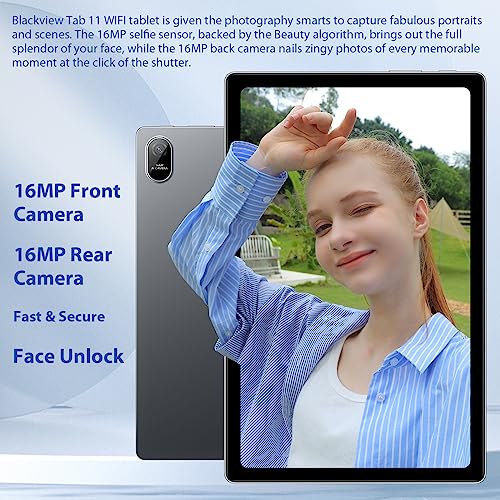Blackview Tab 11 WiFi 2K Tablet Android 12 Tablet 10.36 Inch, 14(8+6) GB + 256GB (TF 1TB), 2000x1200 FHD+, MT8183 Octa-Core, 16MP+16MP, 8380mAh, OTG/BT/5G WiFi Tablet with Pen and Protective Case