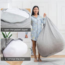 Bean Bag Inner Liner, Easy Cleaning Bean Bag Insert Replacement Cover for Bean Bag Chair, Zipper Opening No Filler (100x120cm)