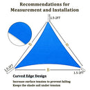 Shade&Beyond Triangle Sun Shade Sail for Patio Lawn Deck Garden Pergola (12'x12'x12', Blue), (We Make Custom Size)