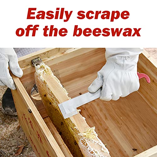 Stainless Steel Hive Tool ValueHall 2 Pcs Bee Hive Scraper Tool Multifunctional Beekeeping J Hook Bee Frame Lifter and Scraper Equipment for Beekeepers V7G06