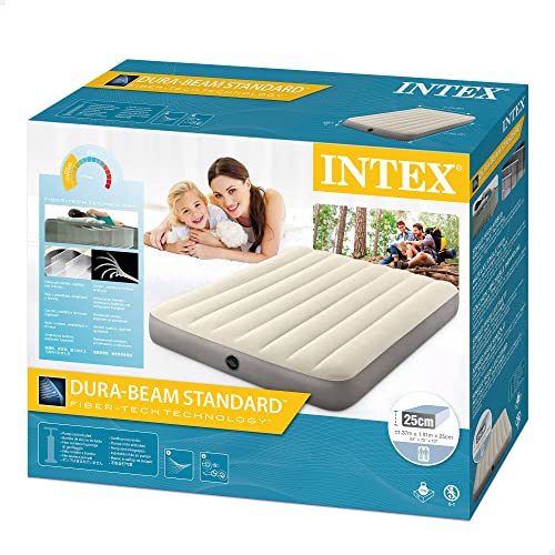 Intex Dura-Beam Double 25cm Thick Camping/Indoor Inflatable Mattress Airbed