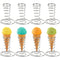 ZEAYEA 8 Pack Ice Cream Cone Holders, Stainless Steel Waffle Cone Holders, Pizza Cone Holders, Food Cone Display Stands for Kitchen Restaurant Party Supplies